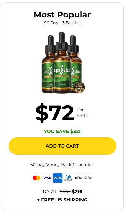 LipoBliss 3 bottle price