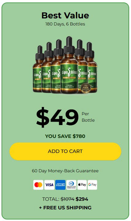 LipoBliss 6 bottle price 